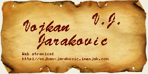Vojkan Jaraković vizit kartica